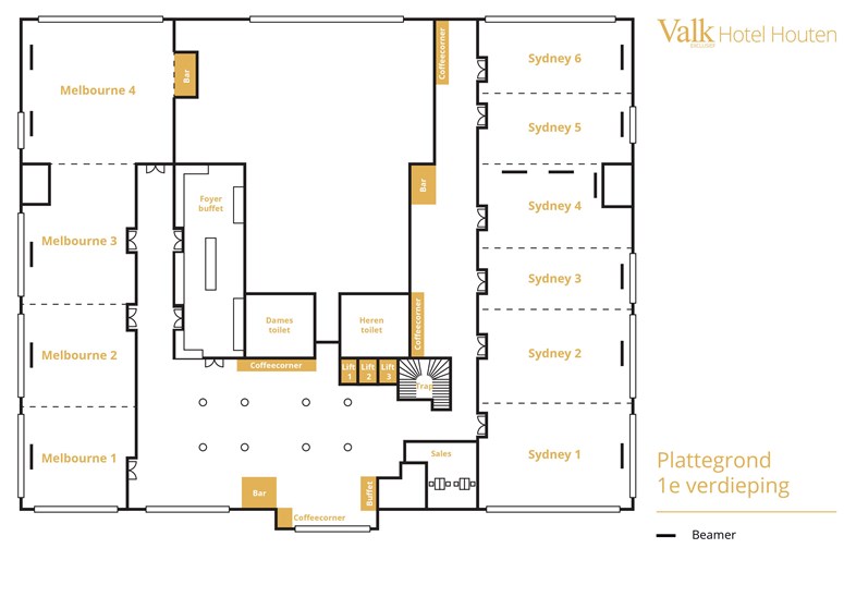 Plattegrond 1e verdieping